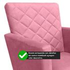 Poltrona Maitê Suede Rosa