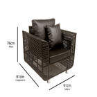 Poltrona Malibu Em Alumínio E Fibra Sintética Para Área Exter