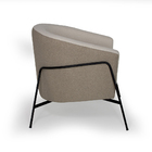 Poltrona Mallone Linho Castanho A-490 Com Linho Bege A-489 Ba