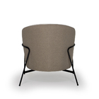 Poltrona Mallone Linho Castanho A-490 Com Linho Bege A-489 Ba