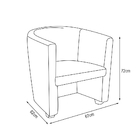 Poltrona Malta Recepção Em Tecido Sintético Sintético - Bege