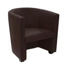 Poltrona Malta Recepção Tecido Suede - Marrom