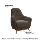 Poltrona Mammy Com Pés Em Madeira - Chocolate