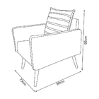 Poltrona Mandara Vintage Pés Palilto Suede Azul Marinho