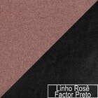 Poltrona Manhattan Base De Ferro Sintético Preto Com Linho -