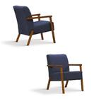 Poltrona Maracajá Com Tecido Poliéster - Azul Marinho