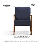 Poltrona Maracajá Com Tecido Poliéster - Azul Marinho