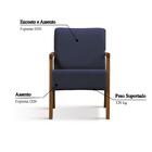 Poltrona Maracajá Com Tecido Poliéster - Azul Marinho