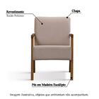 Poltrona Maracajá Com Tecido Poliéster - Bege