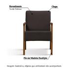 Poltrona Maracajá Com Tecido Poliéster - Preto