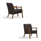 Poltrona Maracajá Com Tecido Poliéster - Preto