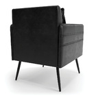 Poltrona Mari Corano Pés Palito De Ferro Preto D03 - D'rossi