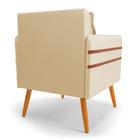 Poltrona Mari Corino Pés Palito Castanho D03 - D'rossi - Bege