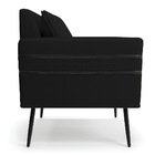 Poltrona Mari Linho Pés Palito De Ferro Preto D03 - D'rossi -