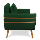 Poltrona Mari Suede Pés Palito Castanho D03 - D'rossi - Verde