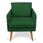 Poltrona Mari Suede Pés Palito Castanho D03 - D'rossi - Verde