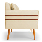 Poltrona Mari Veludo Luxo Pés Palito Castanho - D'rossi - A12