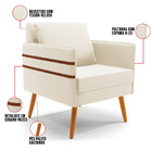 Poltrona Mari Veludo Pés Palito Castanho D03 - D'rossi - Bege