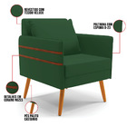 Poltrona Mari Veludo Pés Palito Castanho D03 - D'rossi - Verde