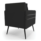 Poltrona Mari Veludo Pés Palito De Ferro Preto D03 - D'rossi