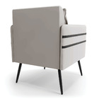 Poltrona Mari Veludo Pés Palito De Ferro Preto D03 - D'rossi