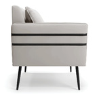 Poltrona Mari Veludo Pés Palito De Ferro Preto D03 - D'rossi