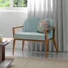 Poltrona Mariana Linho Verde 82 Cm