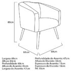 Poltrona Mariana Pés Palito  Tabaco