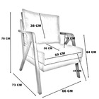 Poltrona Marilia Para Sala De Estar Suede - Ssx Multicoisas -