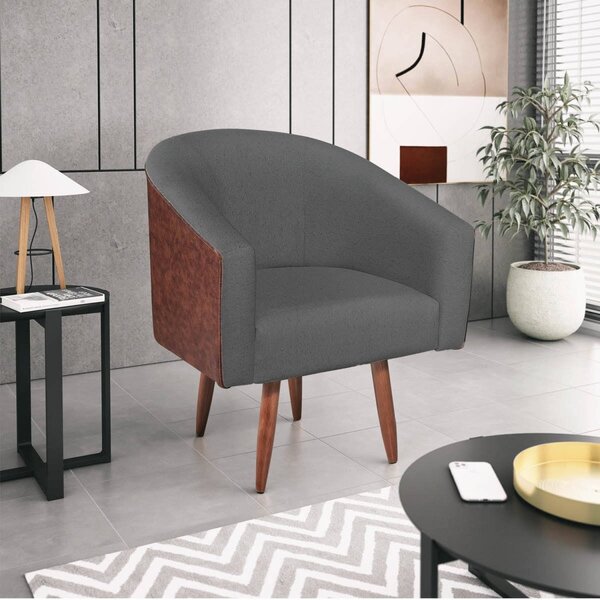 Poltrona Marilia Pés Palito Corano/linho Yescasa