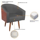 Poltrona Marilia Pés Palito Corano/linho Yescasa