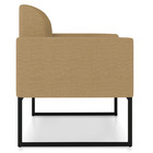 Poltrona Marisa Linho Palha Base Industrial Preto Bnn Decor