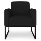 Poltrona Marisa Linho Preto Base Industrial Preto Bnn Decor