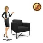 Poltrona Marisa Suede Base X Industrial Preta D´rossi Preto