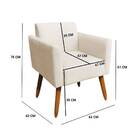 Poltrona Marisa Suede Bege Pés Palito Tana Decor