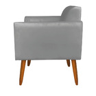 Poltrona Marisa Suede Grafite Pés Palito Tana Decor