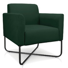 Poltrona Marisa Suede Verde Base Industrial Em X Preta Bnn De