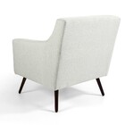 Poltrona Marrie Linho Rústico Cinza B-33 Matelassê Pés Palito