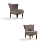 Poltrona Marsala Com Tecido Poliéster - Cinza