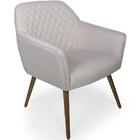 Poltrona Marselha Pés Palito Linho Cru