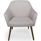 Poltrona Marselha Pés Palito Linho Cru