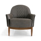 Poltrona Martina Matelasse Veludo Poliéster Marrom C-388 Base