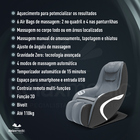 Poltrona Massageadora 3d Shiatsu Gravidade Zero Cinza Bivolt