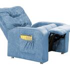 Poltrona Matrix Reclinável Azera - Azul Suede Amassado