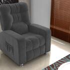 Poltrona Matrix Reclinável Azera - Veludo Chumbo