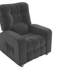 Poltrona Matrix Reclinável Azera - Veludo Chumbo