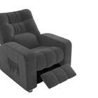 Poltrona Matrix Reclinável Azera - Veludo Chumbo