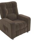 Poltrona Matrix Reclinável Azera - Veludo Marrom Escuro