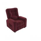 Poltrona Matrix Reclinável Azera - Veludo Vinho