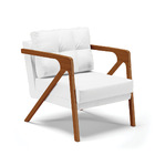 Poltrona Melissa Corino Base De Madeira Castanho D03 - D'ross